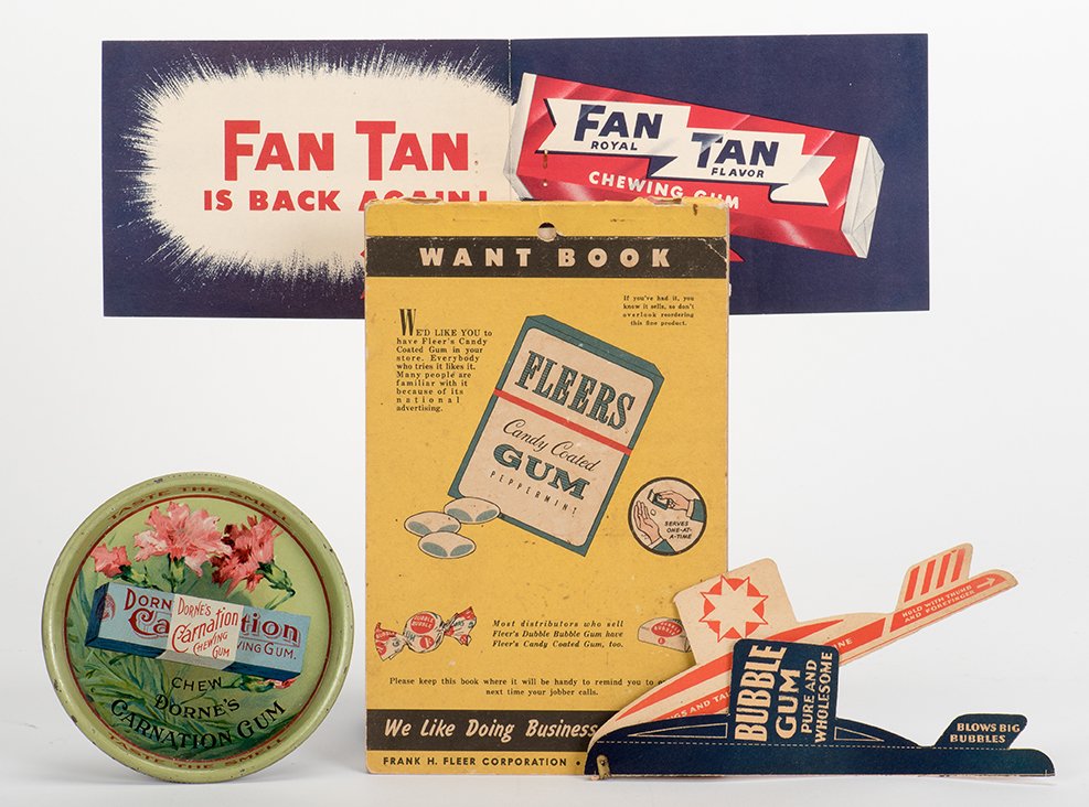 586. Four Chewing Gum Items. Including a Carnation Gum (1 of 1)