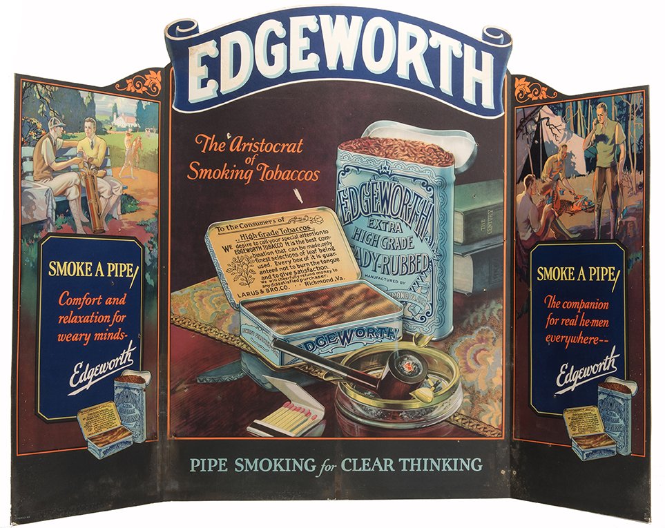 592. Edgeworth Tobacco Three Panel Stand Up Store (1 of 1)