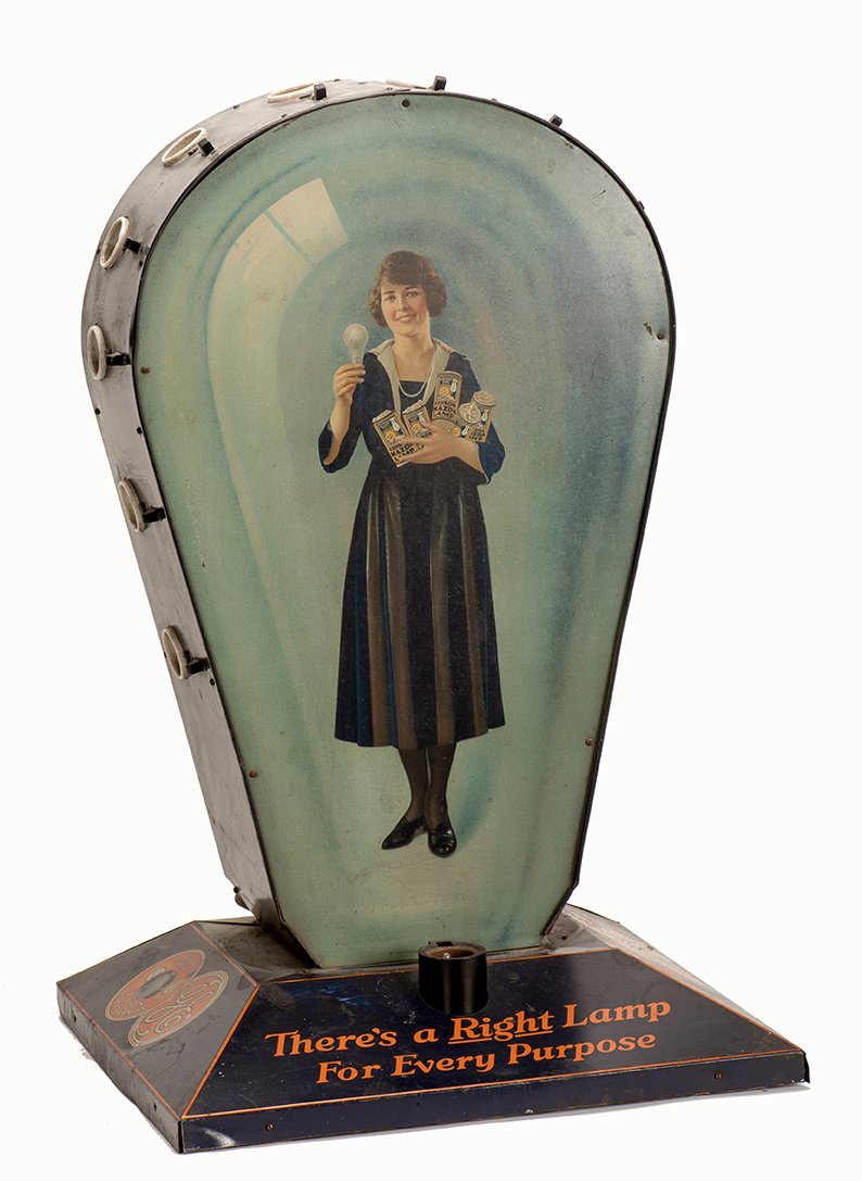 605. Edison Mazda Tin Lithographed Light Bulb Hardware (1 of 1)