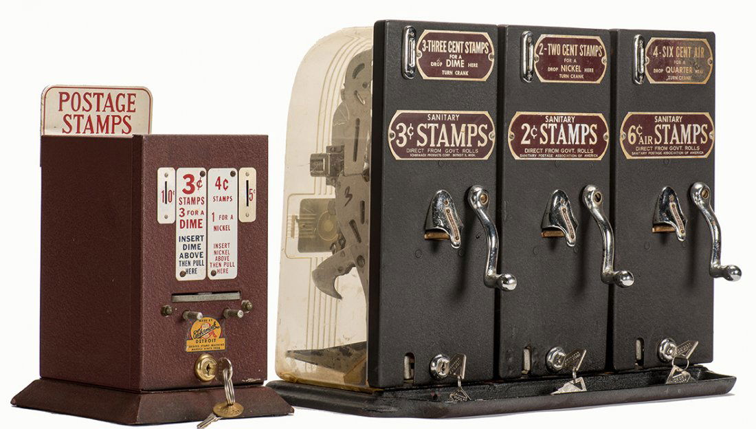 663. Two U.S. Postage Stamp Machines. American: Various (1 of 1)
