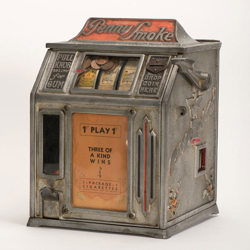 669. One Cent Penny Smoke Three Reel Trade Stimulator (1 of 1)