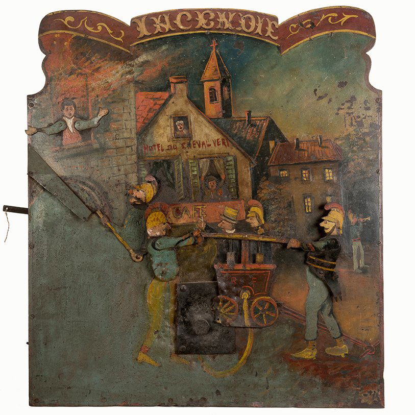 685. Cast Iron French Shooting Gallery. Circa 1880. Hit (1 of 1)