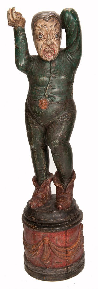 713. Carved Wooden Trade Figure. Circa 1890. Carved (1 of 1)
