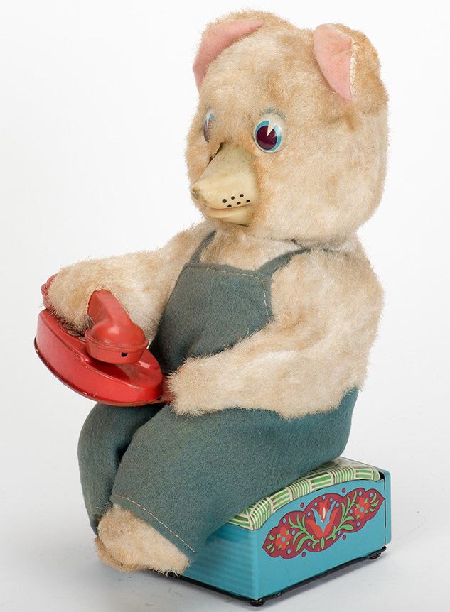 827. Telephone Bear. Japan, Modern Toys, 1950s. Battery (1 of 1)