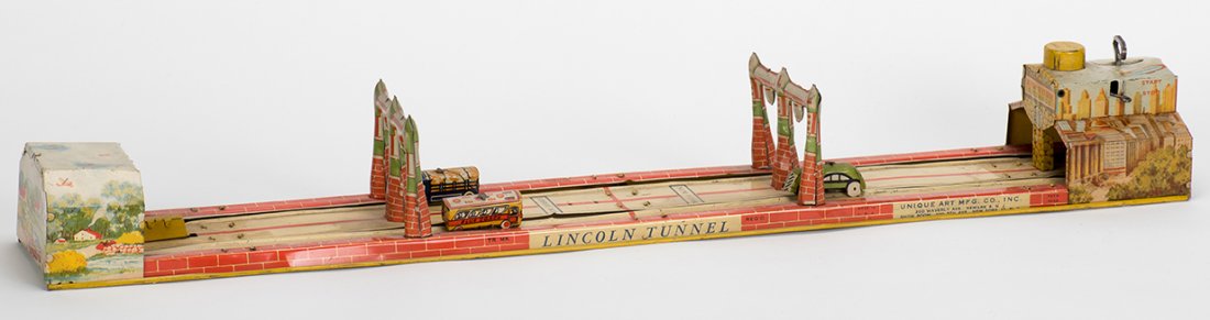 890. Lincoln Tunnel Wind-up Toy. New York, Unique Art, (1 of 1)