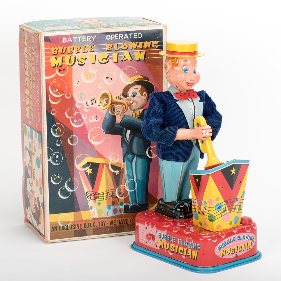 900. Bubble Blowing Musician toy. Japan, GBC Toys, (1 of 1)