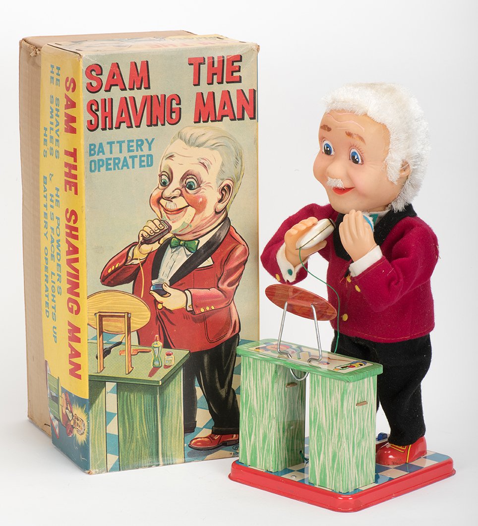 930. Sam the Shaving Man Toy. Japan, Plaything, 1950s. (1 of 1)