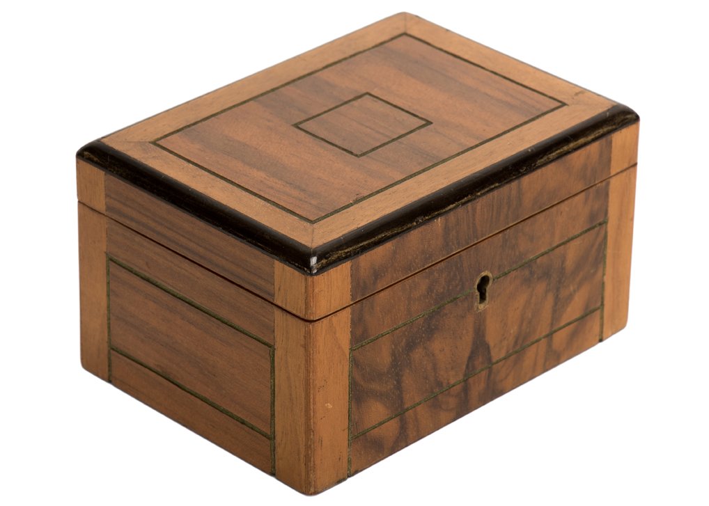 Watch Box. Circa 1920. A pocket watch or other small (1 of 2)