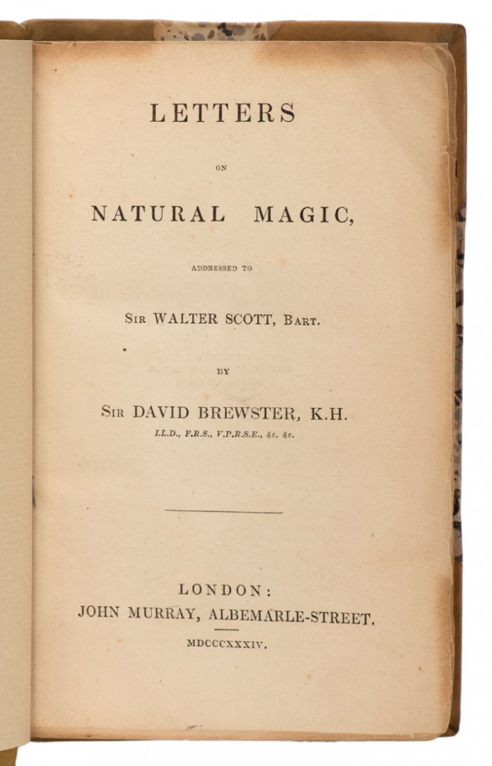 Brewster, David. Letters on Natural Magic addressed to (1 of 2)