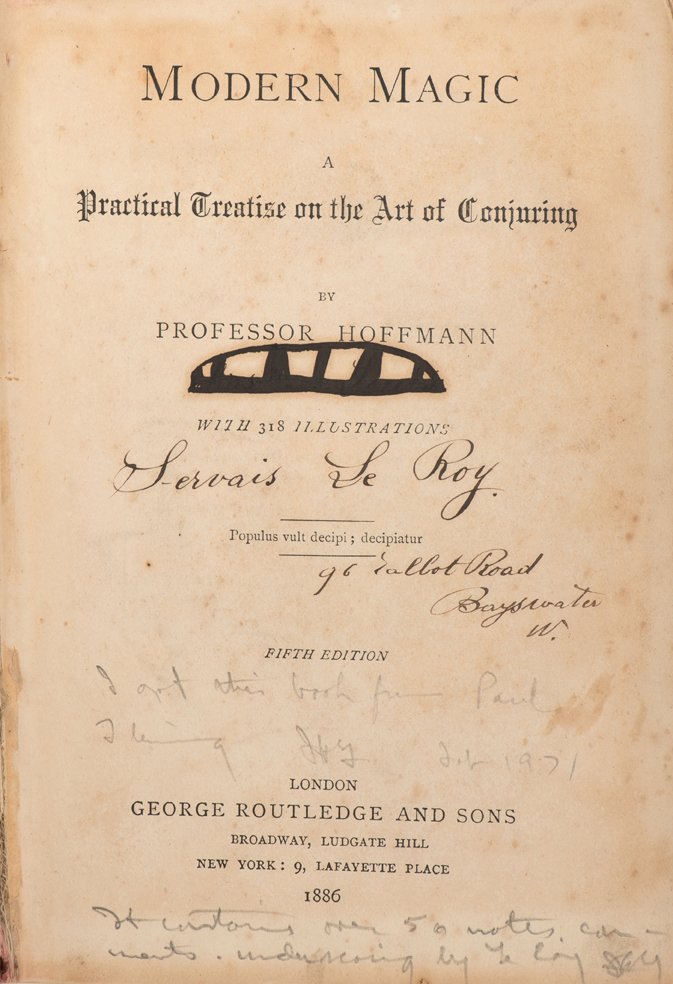 [Leroy, Servais] Hoffmann, Professor (Angelo J. Lewis). (1 of 2)