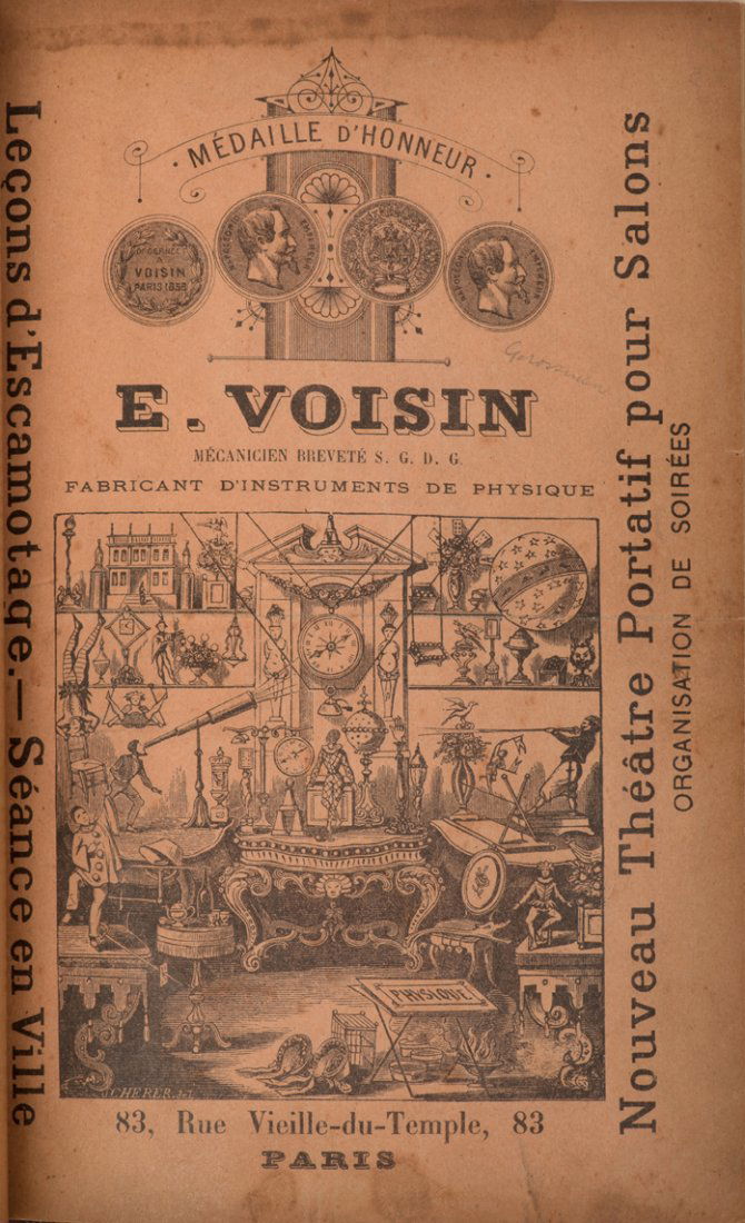 Voisin. Two E. Voisin Conjuring Catalogs. Paris, 1893. (1 of 4)
