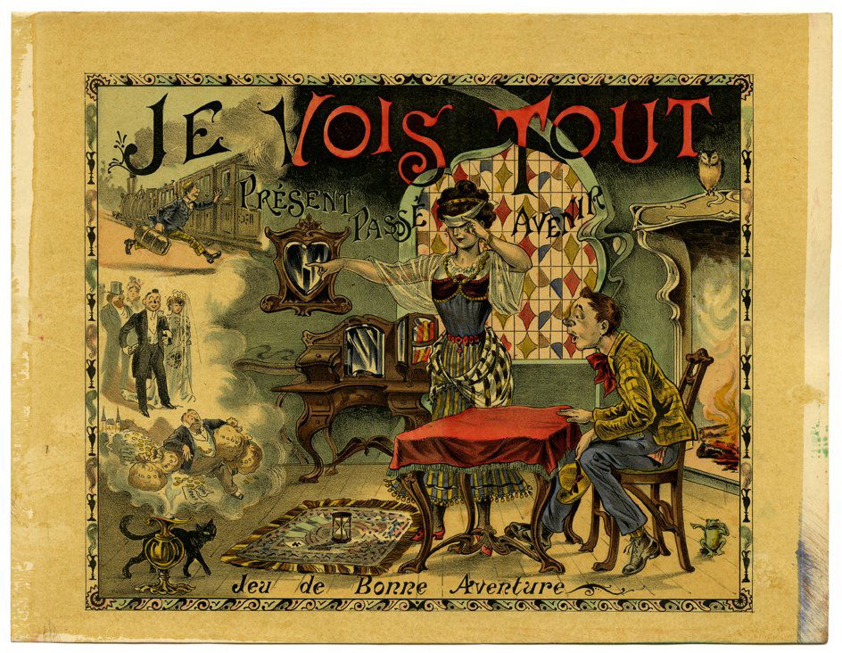 Je Vois Tout. Paris, Saussine, ca. 1890. Unused label (1 of 1)