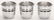 JES Squatty Cups. St. Louis: RNTII, ca. 2000. Chrome