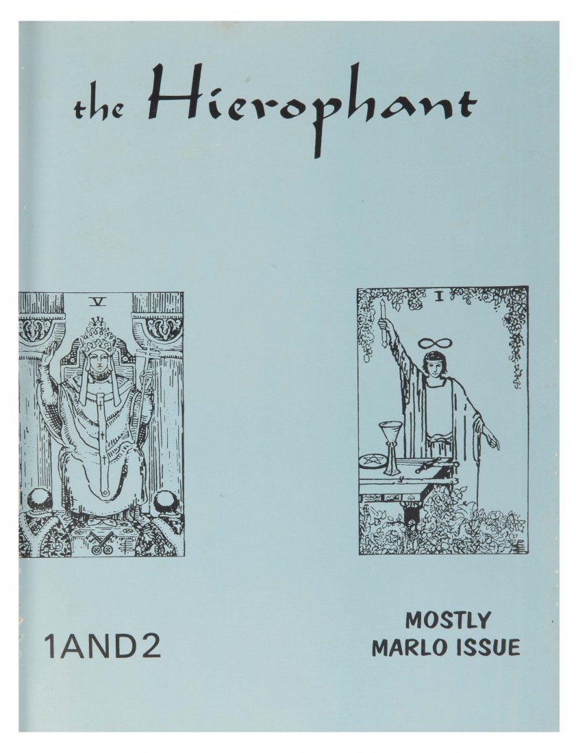 Hierophant. Jon Racherbaumer. Quarterly. N1 (Fall 1969) (1 of 2)