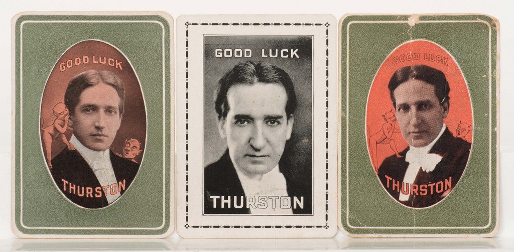 Thurston, Howard. Three Throw-Out Cards.  1910s – 30s. (1 of 2)