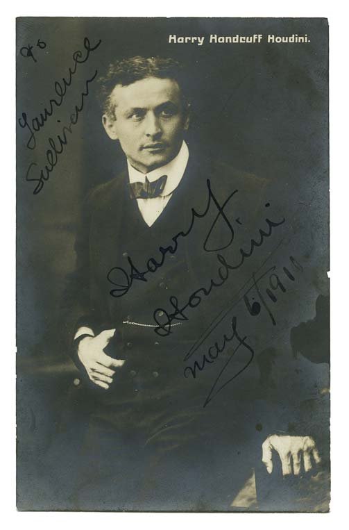 Houdini, Harry. Inscribed and Signed Real Photo (1 of 1)
