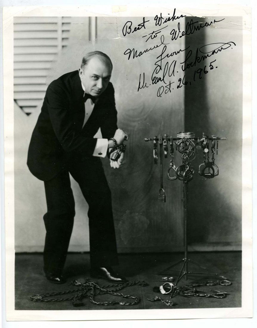 Lockman, Earl. Signed Photo of Escape Artist Earl (1 of 2)