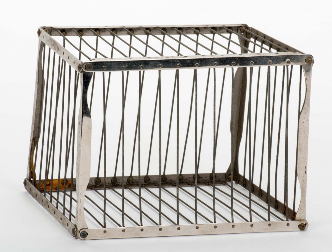 Vanishing Birdcage. British [?], ca. 1930. Chrome cage (1 of 1)