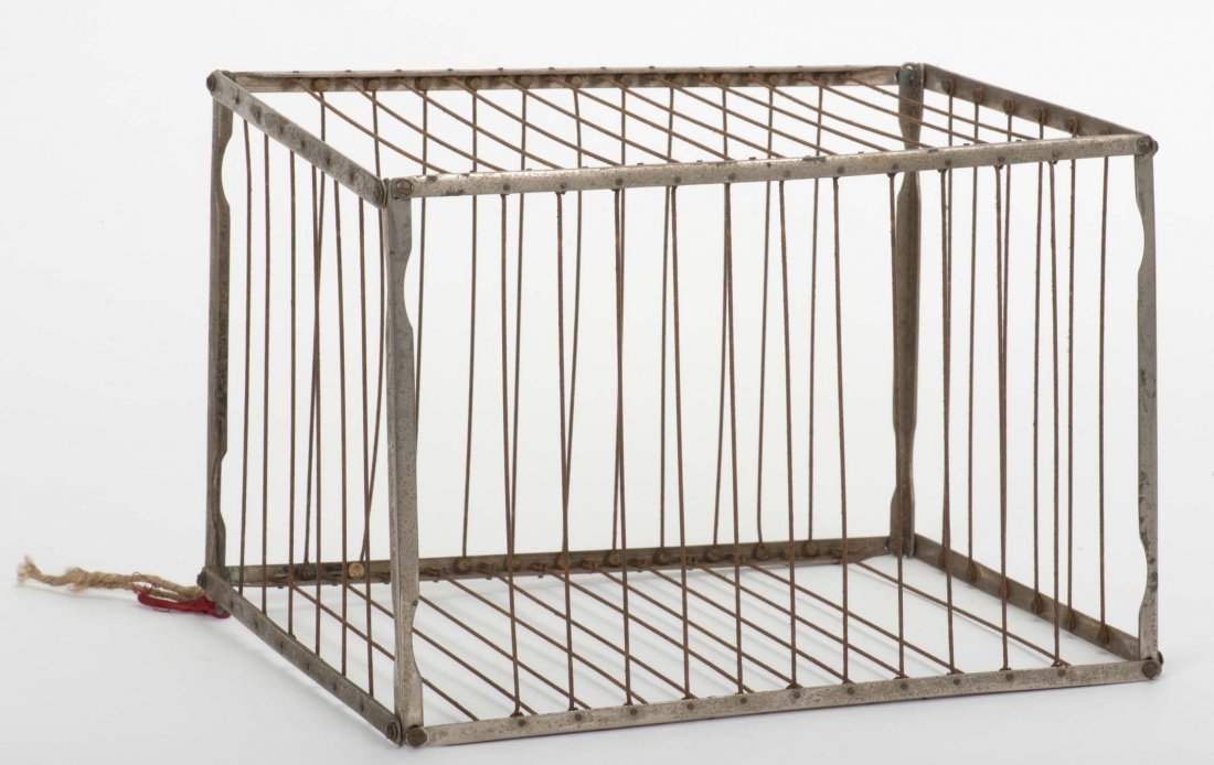 Vanishing Birdcage. German [?], ca. 1920. Nickel-plated (1 of 1)