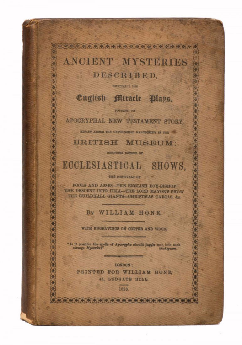 Hone, William. Ancient Mysteries Described. London: (1 of 1)