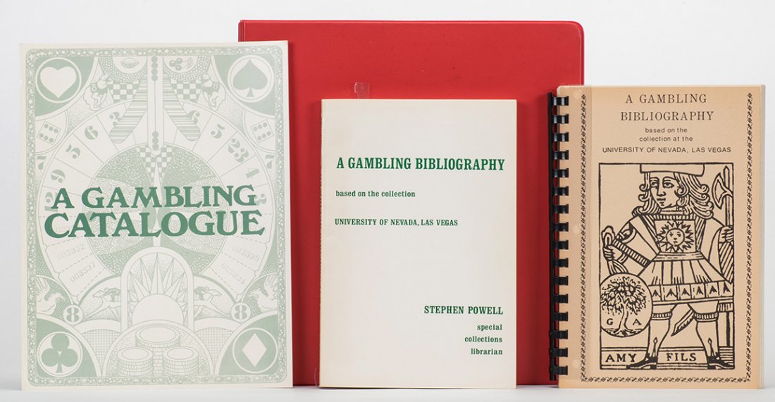 Powell, Stephen. A Gambling Bibliography. Las Vegas:: Powell, Stephen. A Gambling Bibliography. Las Vegas: UNLV, 1972. Two editions, being softcover and comb-bound 8vos, together with “A Gambling Catalog. List of Monographs from the Research Collection