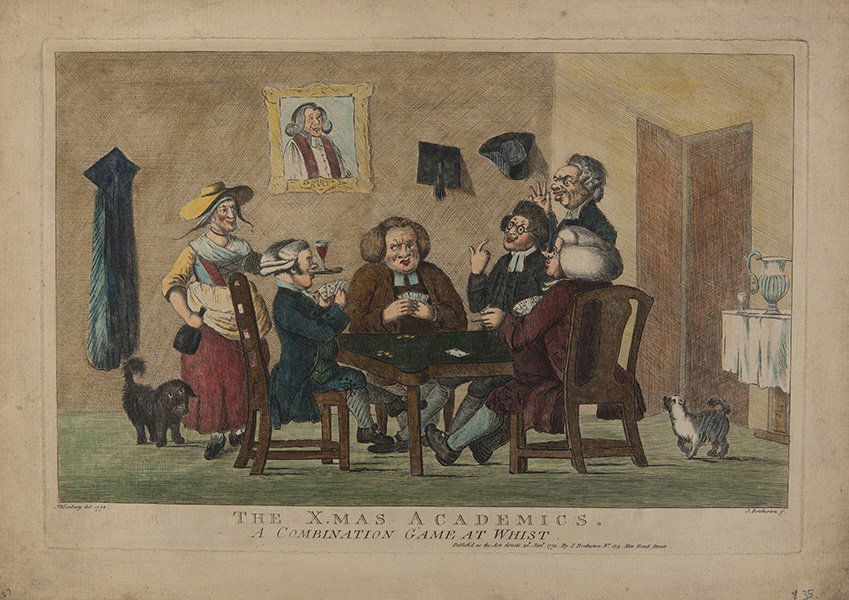 Bunbury, H. W. The X.mas Academics Whist Caricature. (1 of 1)