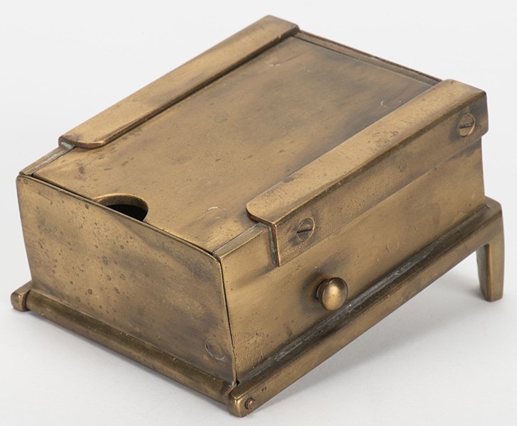 Faro Dealing Box. Maker unknown, [n.d.]. This all-brass (1 of 2)