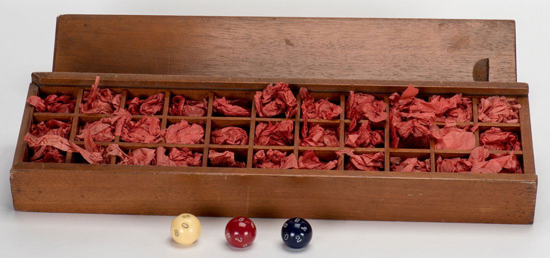 Collection of 33 Round Ten-Sided Banker's Dice, (1 of 2)