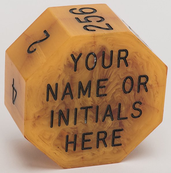 Salesman's Sample Bakelite Baccarat Doubling Cube. (1 of 1)