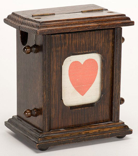 Trump Indicator and Deck Holder. Circa 1900. Wooden (1 of 1)