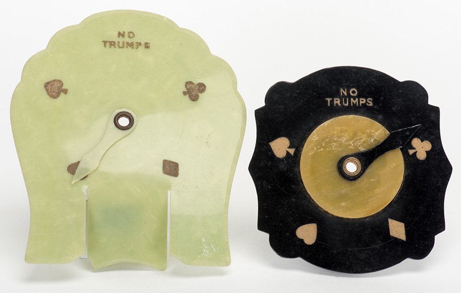 Two Celluloid Trump Indicators With Scalloped Edges. (1 of 1)