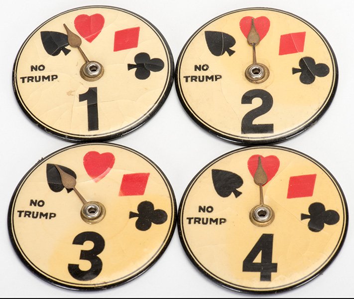 Set of Four Trump Indicators and Table Markers. Circa (1 of 1)