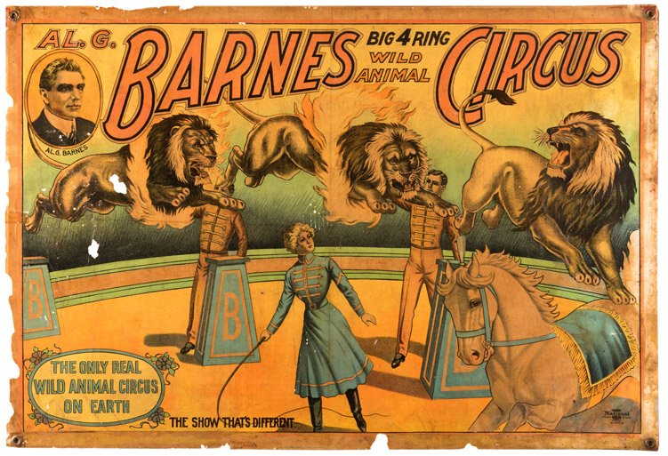 Al. G. Barnes. Big Four Ring Wild Animal Circus. (1 of 1)