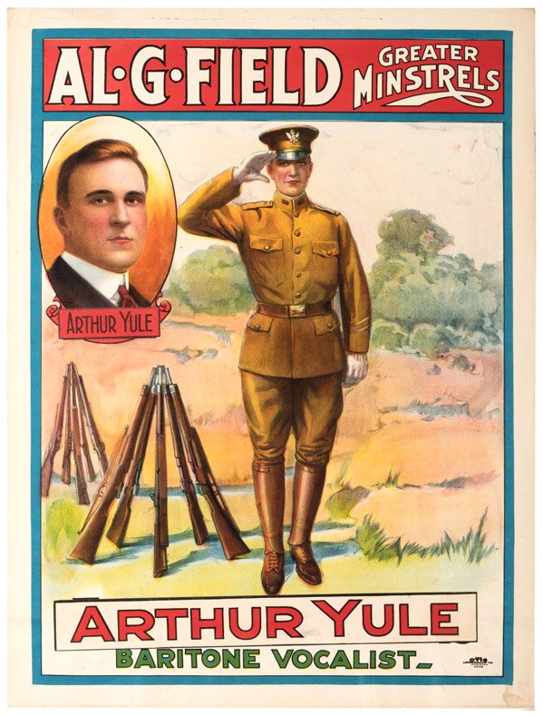 Al G. Fields Greater Minstrels. Arthur Yule. Baritone (1 of 1)