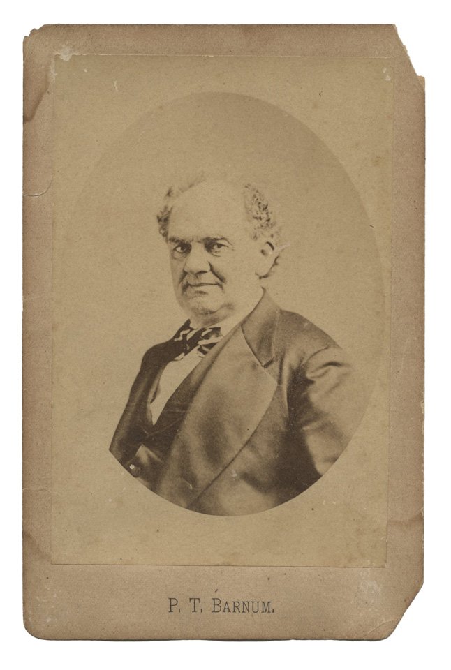 Barnum, P.T. Cabinet Card Photograph of P. T. Barnum. (1 of 1)