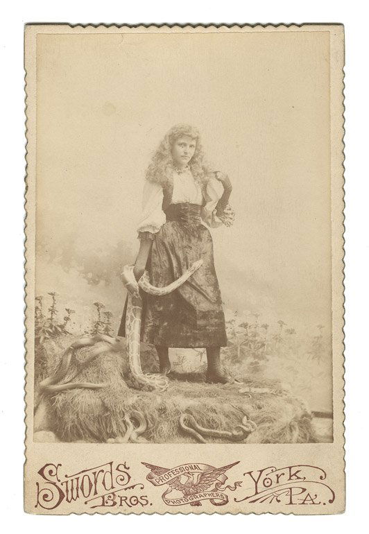 Minnie Deigle, Female Snake Charmer Sideshow Cabinet (1 of 1)