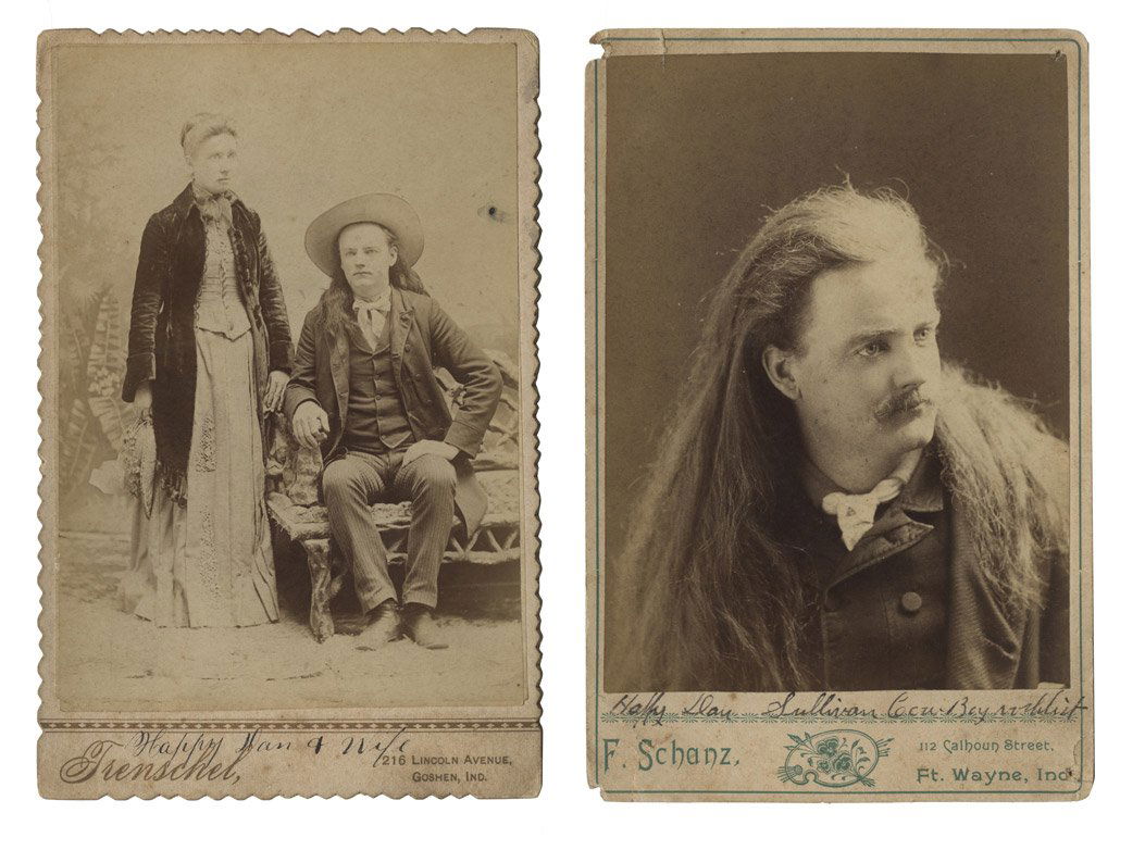 Two Cabinet Card Photos of Happy Dan Sullivan. (1 of 1)
