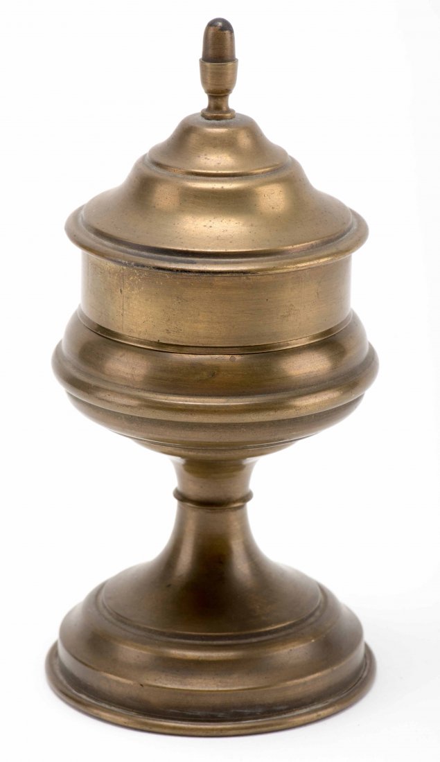 Snuff Vase. French, ca. 1900. Spun brass vase (1 of 1)