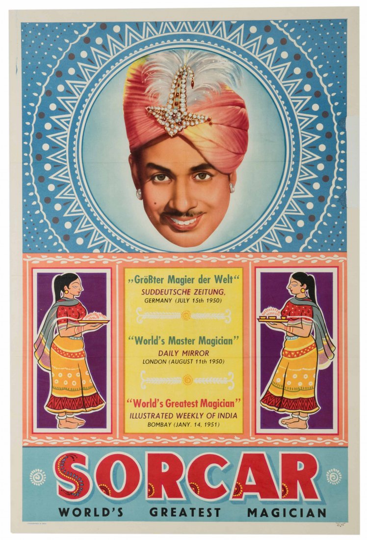 Sorcar, P.C. Sorcar. World's Greatest Magician. India, (1 of 1)