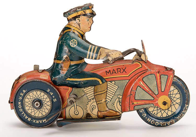 Police Motorcycle. New York: Marx, ca. 1935. Colorful (1 of 1)