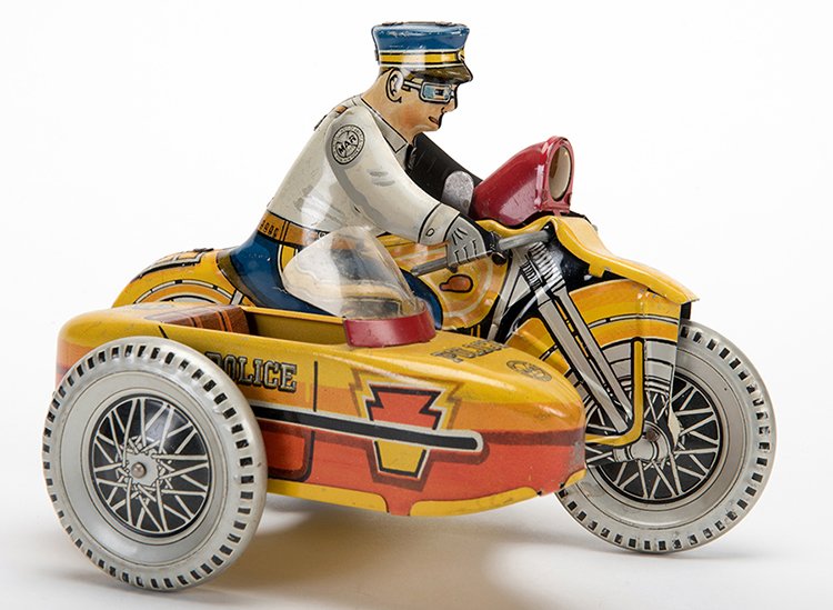 Police Motorcycle with Sidecar. New York: Marx Toys, (1 of 1)