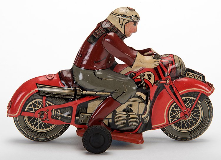 Red Civilian Racer. German: Huki, ca. 1950s. Tin litho (1 of 1)