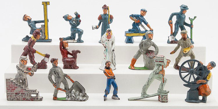 Lot of 15 Barclay Manoil Toy Figures. American, ca. (1 of 1)