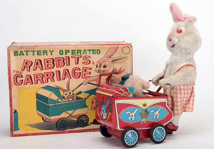 Rabbits and the Carriage. Japan: S&E, mid-twentieth (1 of 1)