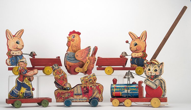 Group of Six Fisher Price Push/Pull Toys. New York: (1 of 1)