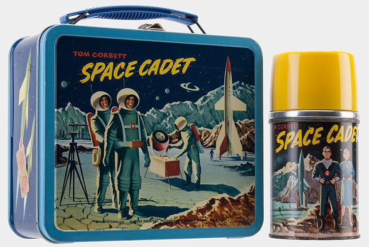 Tim Corbett Space Cadet Lunchbox with Thermos. (1 of 1)
