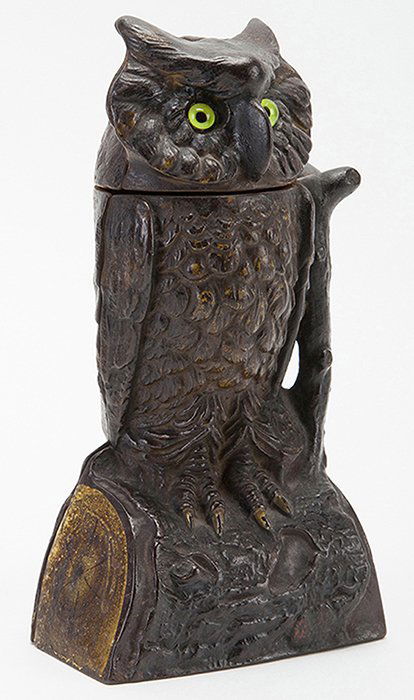 Owl Toy Bank. Connecticut: J. & E. Stevens Co., ca. (1 of 1)
