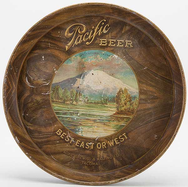 Pacific Beer Tray. Best East or West. Vintage pictorial (1 of 1)