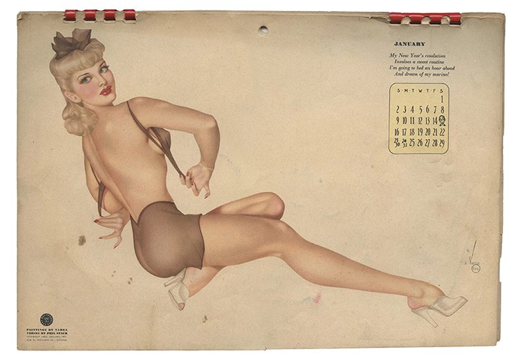 Vargas, Alberto. Esquire Pin-Up Calendar. Chicago, (1 of 1)