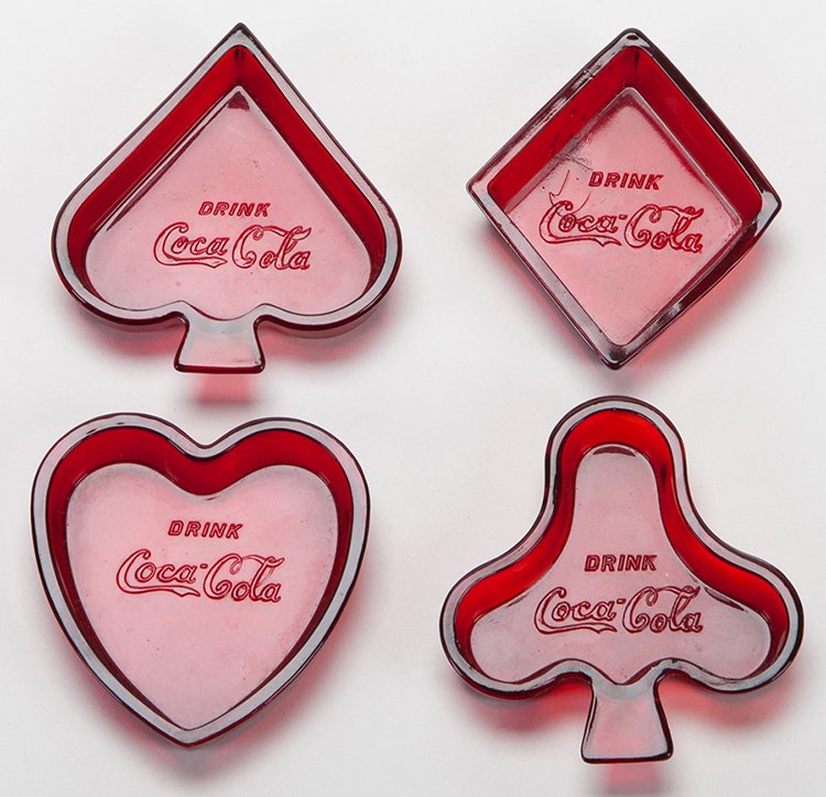 Set of Four Coca-Cola Playing Card (Suit Symbols) Glass (1 of 1)